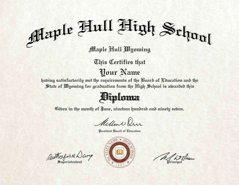 Fake High School Diploma 18 Diploma Outlet